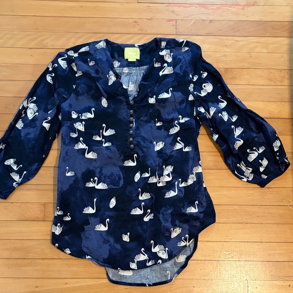 Maeve Anthropologie Flannel Blouse, Small